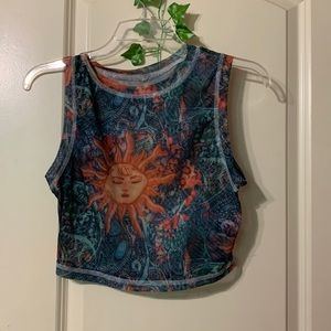 SHEIN Sheer tank top, hippie boho style